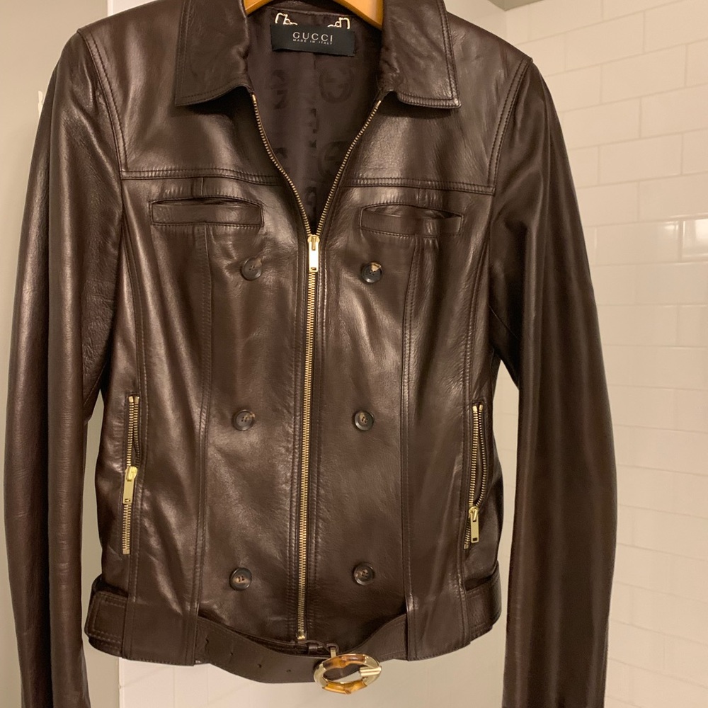 Leather bomber!